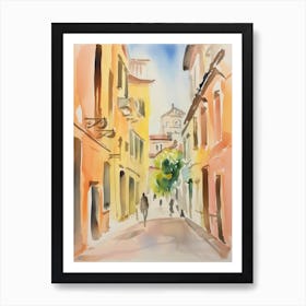 Padua, Italy Watercolour Streets 2 Art Print