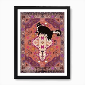 Cat On A Rug Art Print