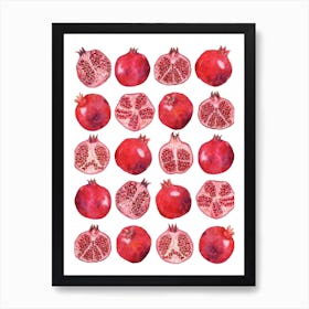 Repeat Pattern Pomegranate Art Print