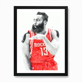 James Harden Houston Rockets Art Print