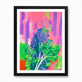 Escarole Risograph Retro Poster vegetable Art Print