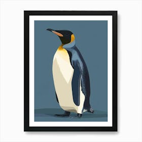 Emperor Penguin Volunteer Point Minimalist Illustration 1 Art Print