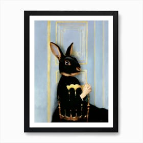 Kira The Rex Rabbit Pet Portraits Art Print