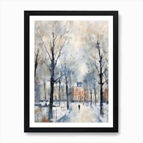 Winter City Park Painting Victoria Park London 2 Art Print