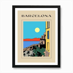 Minimal Design Style Of Barcelona, Spain 1 Poster Art Print