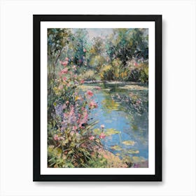  Floral Garden Enchanted Pond 5 Art Print