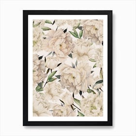 Peonies Pattern Art Print