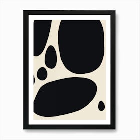 Black And White Paw Print Poster