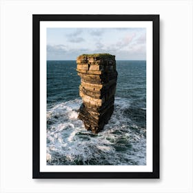 Seastack In Ireland During Sunset Art Print