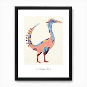 Nursery Dinosaur Art Microraptor Poster Art Print