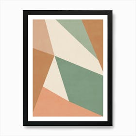 Abstract Geometric - Terracotta 01 Art Print