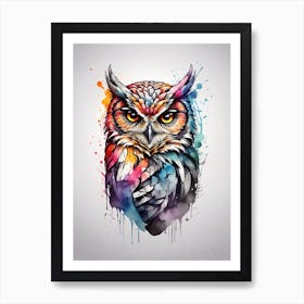 COLORFUL OWL Art Print