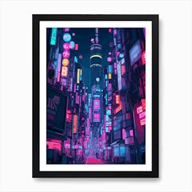 Neon Tokyo Art Print