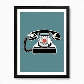 Retro Telephone 60's, Vintage Art Print