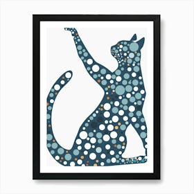 Cat With Dots Art Print