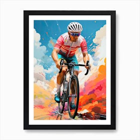 Of A Cyclist sport Art Print