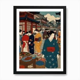 Japanese Market Art Print