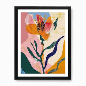 Colourful Flower Illustration Portulaca 3 Art Print