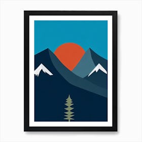 Sugarloaf, Usa Modern Illustration Skiing Poster Art Print