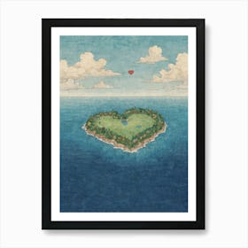 Heart Island 1 Art Print