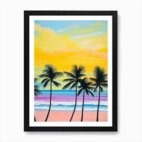 Fort Lauderdale Beach, Florida Bright Abstract Art Print