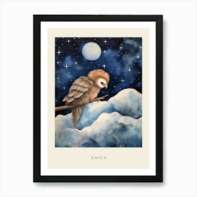 Baby Eagle 1 Sleeping In The Clouds Nursery Poster Art Print