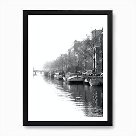 Amsterdam Bridge Black and White Art Print