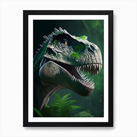 Indominus Rex Illustration Dinosaur Art Print