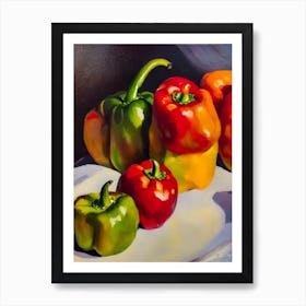 Bell Pepper Cezanne Style vegetable Art Print