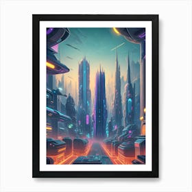 Futuristic City 5 Art Print