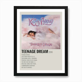 Katy Perry Teenage Dream Album Cover Signed Poster Art Print