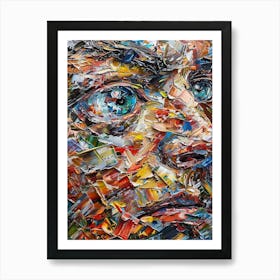 Face Of A Man 12 Art Print