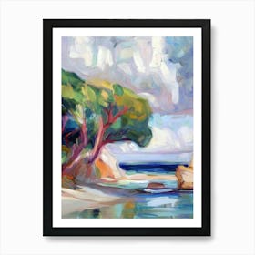 Tree By The Sea Art Print