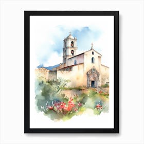 Mission San Francisco Neighborhood Watercolour 1 Art Print