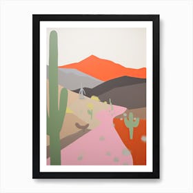 Sonoran Desert   North America (Mexico And United States), Contemporary Abstract Illustration 3 Art Print