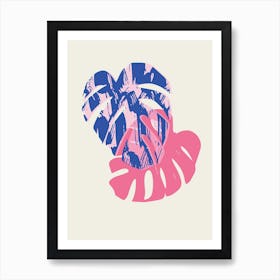 Monstera Leaf Abstract Art Print