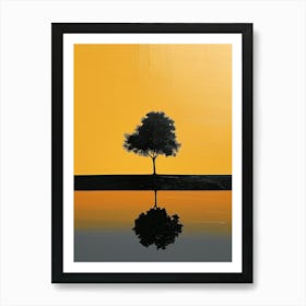 Tree In The Water, Minimalism Art Print