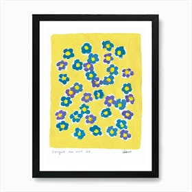 Forget Me Not Yellow Flowers Art Print