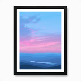 Sunset In The Mountains 73 Art Print