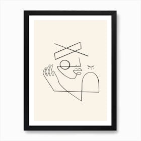 Expectations Black & White Line Art Print