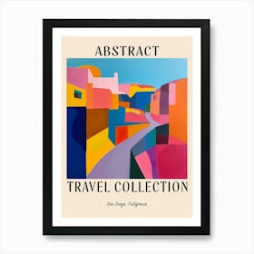 Abstract Travel Collection Poster San Diego California Art Print