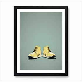 Minimalistic vector art of a pair of shoes, Contemporary art, 1247 Art Print