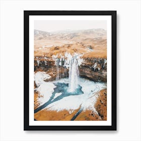 Frozen Winter Waterfall 1 Art Print