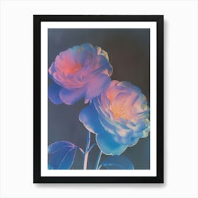 Iridescent Flower Camellia 1 Art Print