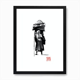 Posing Monk Art Print