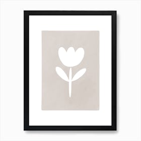 White Tulip Art Print