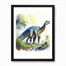 Panoplosaurus 1 Watercolour Dinosaur Art Print