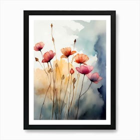 Watercolor Flowers 58 Art Print