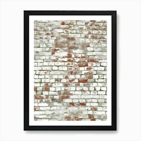 Distressed Brick Tile 6 Art Print