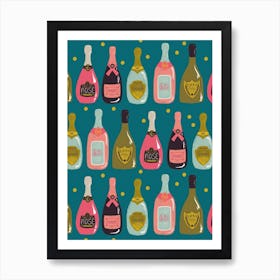 Champagne Rows Art Print